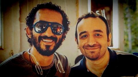أحمد حلمى مع المخرج عمرو سلامة 